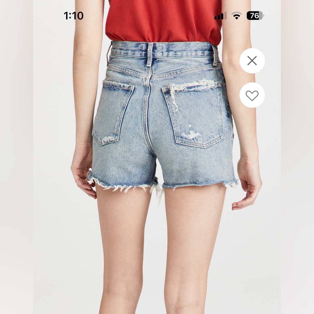 Agolde Dee Ultra High Rise Denim Shorts - Picture 4 of 13